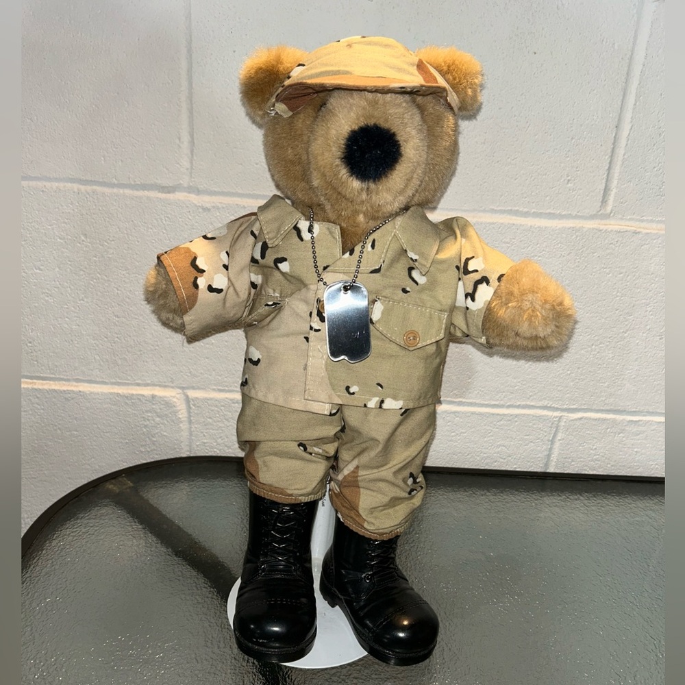 Military Bear with stand